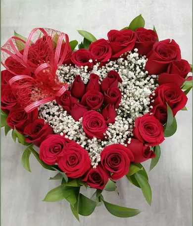 005-Corazon de rosas mediano