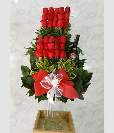 040-Agrupacion de rosas con Baileys